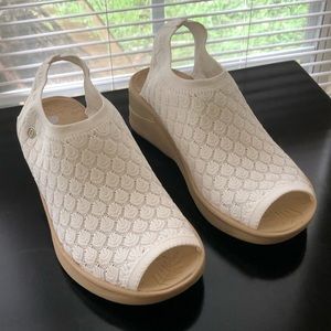 Secret Peep Toe Knit Sneaker 7.5 W